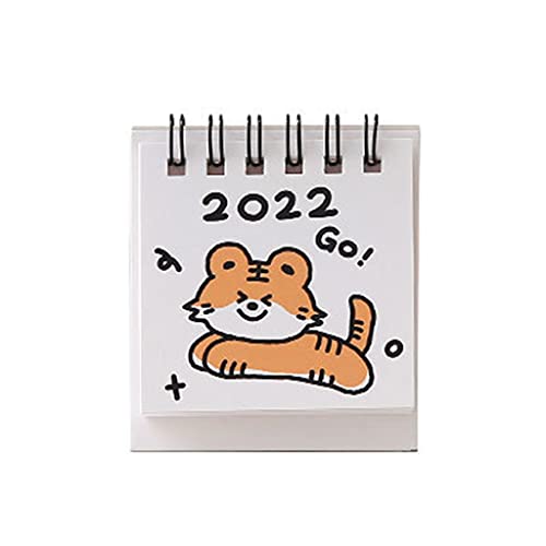 kdjsic Cartoon staande kalender maandkalender augustus 2021-dec. 2022 Twin-Wire Binding Premium dik papier ongerepte… - Image 7