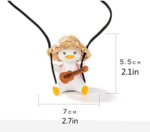 Miniatura 3 de Accesorios de decoración de coche de pato oscilante, colgante para espejo retrovisor para damas y hombres (guitarra)