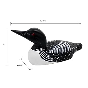 CVHOMEDECO. Primitives Hand Engraving and Painted Wood Loon Farmhouse Figurine Decorative Accent, 10-1/4 Inch CVHOMEDECO Primitives Hand Engraving and Painted Wood Loon Farmhouse Figurine Decorative Accent 10 14 Inch
