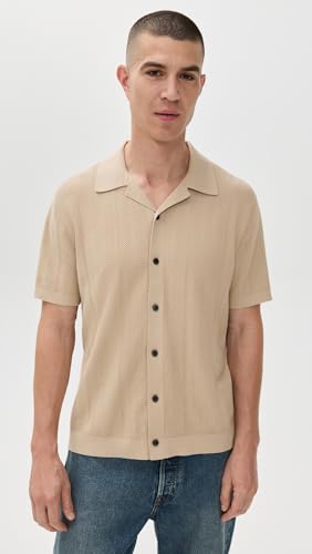 Theory Men's Camp Collar Shirt in Cotton Twist2