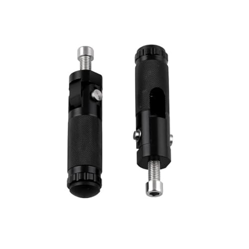 Repose-pieds moto pliable haut de gamme en aluminium CNC noir 2 pieces