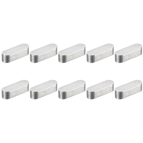 QUARKZMAN 10 Stück Rundkopf-Federkeil, 8x7x25mm Round Ended Passfeder Edelstahl Professioneller Paralleler Antriebswellenkeil für Befestigungselemente der mechanischen Industrie