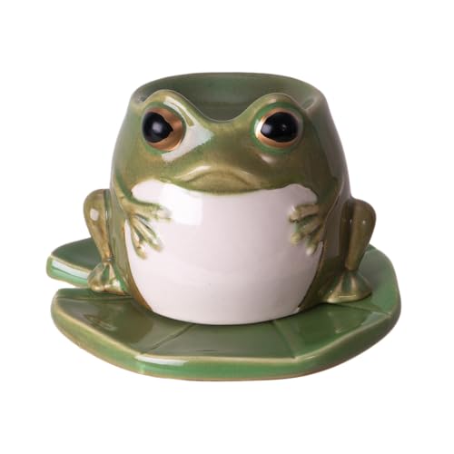 Quemador de Aceite Cerámico Rana en Lirio 3.7 pulg miniatura 1