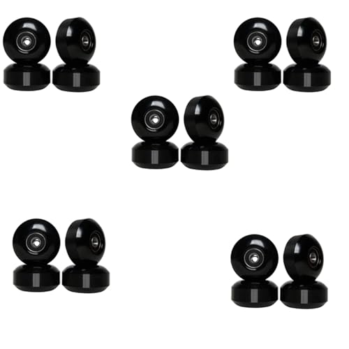 Dxoniislh Ruedas de Skate con Rodamientos Ruedas de PU de Calle de 52X30 mm Piezas de Skate Ruedas de Crucero Longboard (Juego de 20) Negro