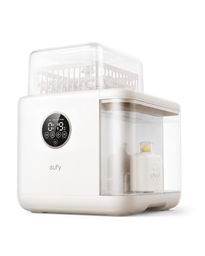 eufy S1 Pro Baby Bottle Washer, Sterilizer and Dryer, Built-in Water Softener, Largest 10-Bottle Capacity, 3D HydroBlast Cleaning, 212°F Steam Sterilizer, Fast Drying, Smart App Control, Hands-Free