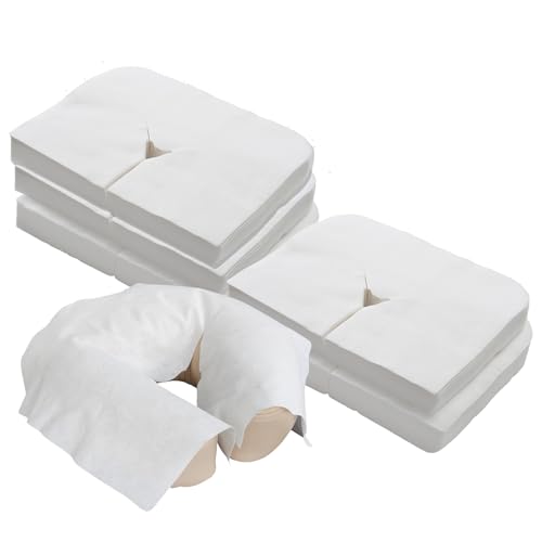 EARTHLITE Disposable Face Cradle Covers â€“ Medical-Grade, Ultra Soft, Luxurious, Non-Sticking Massage Face Covers/Headrest Covers for Massage Tables & Massage Chairs, 500 Count White