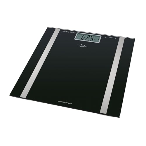 Jata 531 - Báscula de Baño Digital Grasa Corporal, Pantalla LCD, Alta precisión, Capacidad de 180 kg, Plataforma de Vidrio, Apagado Automático, Negro Jata 531 - Báscula de Baño Digital Grasa Corporal, Pantalla LCD, Alta precisión, Capacidad de 180 kg, Plataforma de Vidrio, Apagado Automático, Negro