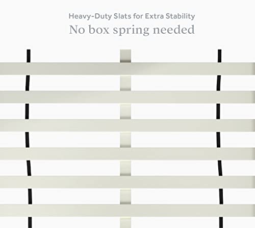 Dg Casa Orlando Mid Century Modern Upholstered Platform Bed Frame With Horizontal Channel Headboard And Full Wooden Slats, Box Spring Not Required - Queen Size In Gray Fabric #TOP4