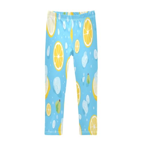 Bolaz Toddler Girls Leggings Printed Yoga Pants Leggings Lemon Pieces for Kids