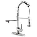 GIMILI Filter Kitchen Faucet for Water Filtration System Drinking Water Faucet 3 in1 Commercial Style Pull-Down Single Handle, Brushed Nickel (Without Water Filtration Device)