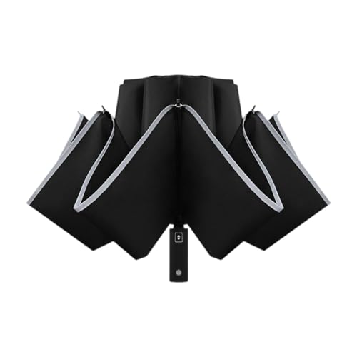 Ombrello pieghevole automatico invertito LED Forte robusto Antivento da viaggio per adolescenti Spiaggia