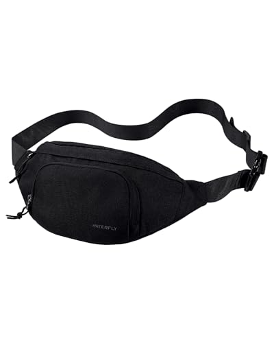 WATERFLY Stylisch Bauchtasche Gürteltasche Hüfttasche: Mode Brustasche Herren Fanny Pack Damen Crossbody Wasserdicht Hip Bum Waist Hundetraining Doggy Sling Bag Outdoor Sport Reise Urlaub