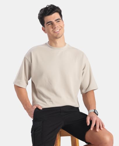 Image of Jockey UM23 Men Super Combed Cotton Blend Oversized T-Shirt with StayFresh Treatment