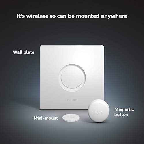 Philips Hue Starter Kit White and Colour Ambiance: Smart Bulb 2 Pack LED [E27 Edison Screw] Including Hue Smart Button and Hue Bridge, Works with Alexa, Google Assistant and Apple HomeKit