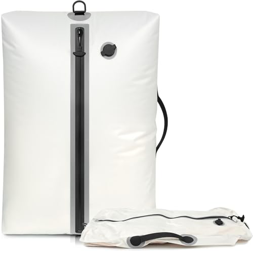 Image of BAGAIL TPU Vacuum Bag for Travel, Reusable Compression Bag with IPX8 Waterproof Zipper, Save Space for Suitcase, Backpack and Carry on (White, ExtraLarge, No Pump)