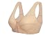 N NAANSI Cotton Bra - Womens Comfort Front Closure Sleep & Leisure Bra,Beige,40