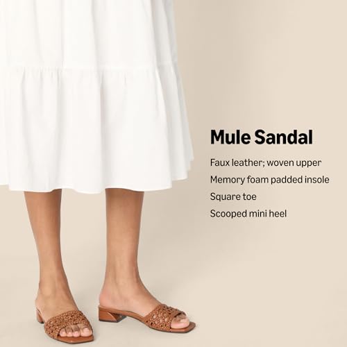 Image of Amazon Essentials Women's Mini Heel Mule Sandals | Casual Sandals