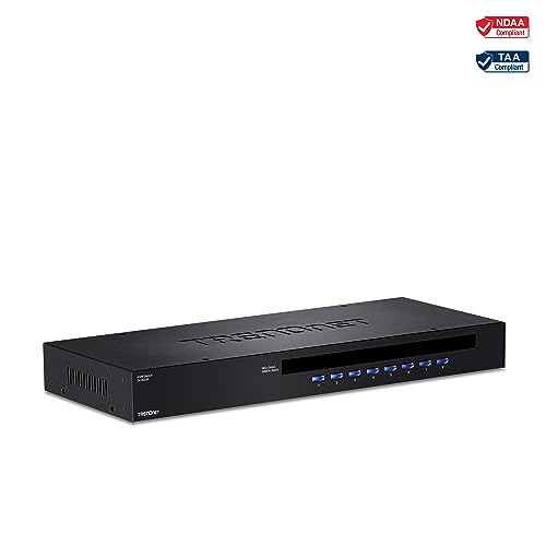 Image of TRENDnet 8-Port USB /PS2 Rack Mount KVM Switch, TK-803R, VGA & USB Connection, Supports USB & PS /2 Connections, Device Monitoring, Auto Scan, Audible Feedback, Control up to 8 Computers /Servers