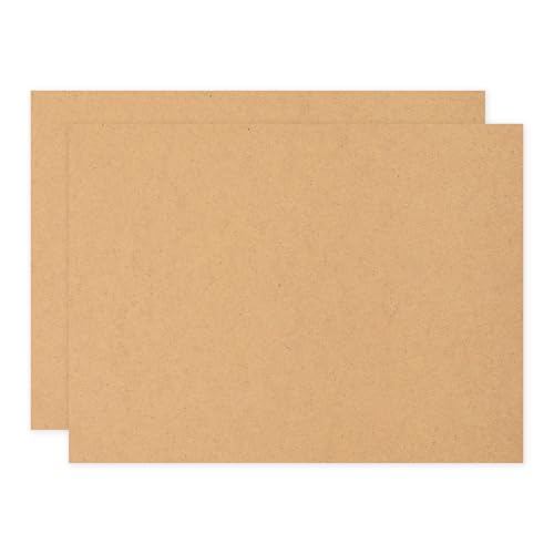 QUARKZMAN Tablero De MDF Para Manualidades, 1/12(2mm) De Grosor, Fibra De Densidad Media Sin Acabado Para Proyectos DIY, Clases De Arte, Carpintería, Pintura (12 X 8 Pulg, 2Pcs)