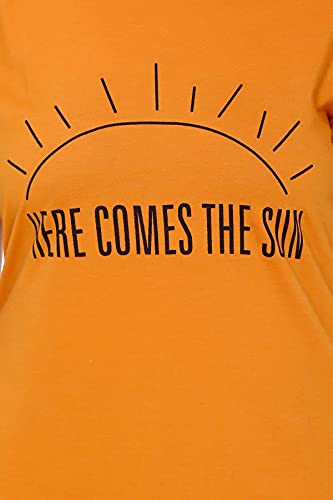 Image of Plush Women's Long Printed Cotton Round Neck Half Sleeve T-Shirt /Tshirts (DPL-PT-001)