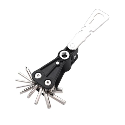 Multiherramienta para motocicleta, kit de herramientas para bicicleta eléctrica | Herramientas de reparación de acero 18 en 1,Juego de accesorios de herramientas de ciclismo plegables,