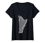 Notas instrumentales, notas musicales de arpa, notas musicales. Perfecto para los amantes de las arpas y jugadores de arpa. Si eres un amante de la música o un músico, este sería un diseño genial para ti. Bonito regalo para los miembros de la banda que disfrutan tocando arpa.