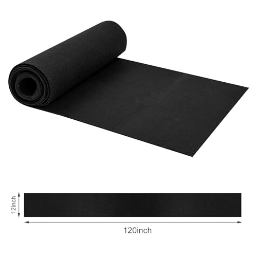 12x120 Inch Fabric Planter Liner Roll Non Woven Plant Felt Liner Roll Black Coco Liners Roll Alternative Coconut Basket Liner Roll Replacement Easy to Cut for Planter Hanging Flower Basket Window Box - Thumbnail 2