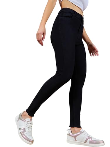 Image of Miss Chase Women's Skinny High Rise Cropped Stretchable Denim Jeans