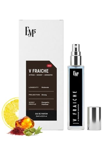 Image of EM5 V Fraiche Perfume for Men | Citrus Aromatic Woody | Day & Night Eau de Parfum Spray | Luxury Gift for Him | 15 ml