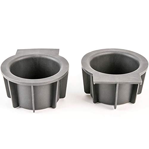 Red Hound Auto 2 Front Center Console Cup Holder Rubber Inserts For 2009-2014 Compatible With Ford F-150 Trucks Without Flow Through Center Console Note - See Photos To Verify Center Console Type #TOP1