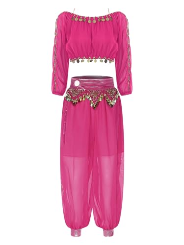 Haut de danse du ventre et pantalon bouffant pour fête d'Halloween