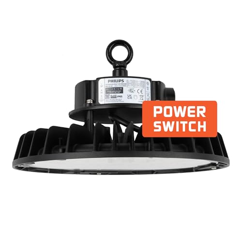 Ledvion - LED Hallenstrahler inkl. Leistungsschalter 120-160-200W LED werkstatt Deckenleuchte dimmbar 175lm/W 35.000lm 6500K IP65 UFO-Hallenstrahler