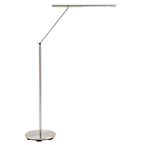 Design LED Standleuchte »Helio« Silber Stehlampe modern