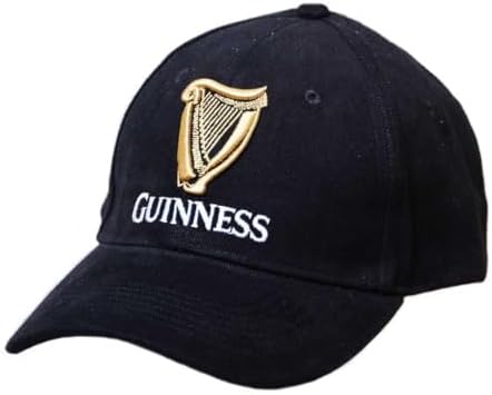 Guinness Men's BLK SIG EMB B/Ball Cap Baseball, Black (Black Black), One Size, Black (Black Black), osz