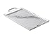 Tablett Servierbrett Servierplatte Aluminium Silber Tisch Luxus - Serviertablett mit Henkel aus Metall - Silbertablett - Deko Dekoration - Weihnachtsdeko für Wohnzimmer, Esszimmer oder Küche - L 53 cm