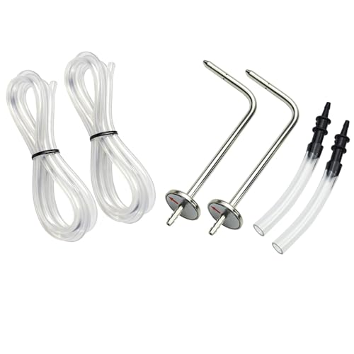 Image of ZIBOO JL3KM Manometer Probe Kit, Compatible with Klein Tools ET180 Digital Manometer Compatible with Fieldpiece JL3KM2, SDMN5,SDMN6,ADMN2,HVAC 2X 39.37 inch (1.0M) Soft Tubes