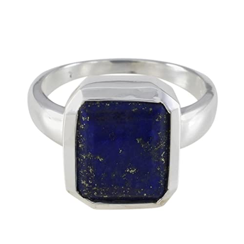 Bague de bijoux fantaisie en argent et octogone à offrir aux jeunes