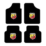 Woniyal 4 Stück Auto Fußmatten für Abarth 500 2015, Allwetter Automatten Antirutschmatte Fussmatte Teppiche Fußraummatten Absatzschoner rutschfeste