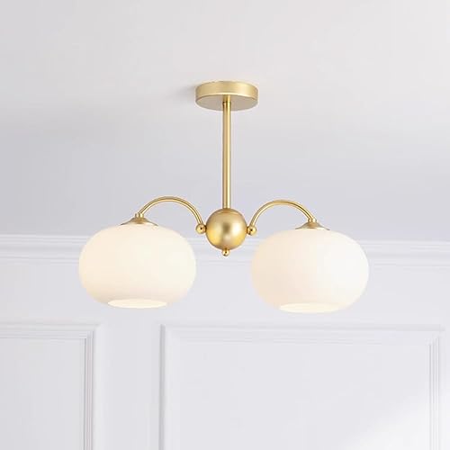 Grand pendentif luminaire nordique or antique plafonnier Spoutnik