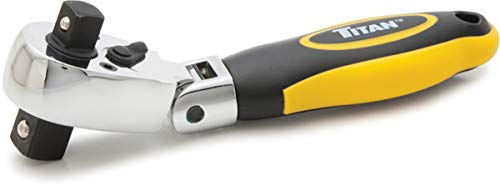 Titan 12351 3/8-Inch and 1/2-Inch Drive x 6-Inch 72-Tooth Flex Head Dual Head Stubby Ratchet