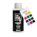 Shoe Clinic Leather Shoe Paint | Quick Drying Finish | Durable, Flexible, Scratch & Peel Resistant | Leather Paint For Customising & Painting Trainers, Sneakers & Leather Footwear (White 50ml)