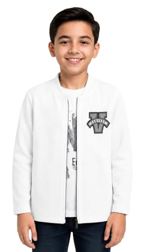 Image of Boys Full Sleeves Solid Jacket and T-Shirt