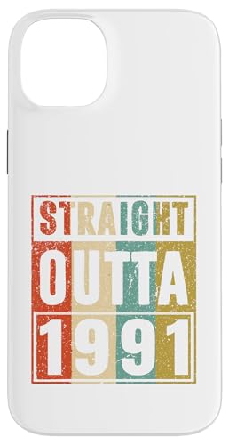 Straight Outta 1991 Classic Birth Of Birthday 1991 Vintage �X�}�z�P�[�X iPhone 14 Plus �p