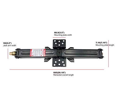 Wheelpal Quick Products 24" 5000Lbs Rv Stabilizing Leveling Scissor Jack (2Pcs With Handle) #TOP2