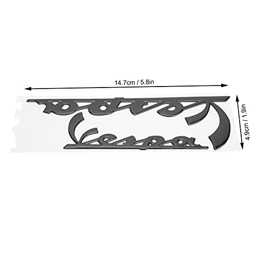 Image of Motorcycle Emblem Sticker, 3 Dimensional Decal Trunk Emblem Rear Sticker for GTS300 LX125 LX150 Sprint Primavera 300 LX LXV Super(Black)