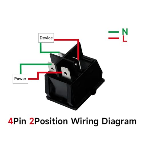 Interruptor KCD4 de 4 pines y 16A 250V CA para encendido de maquinaria industrial 4