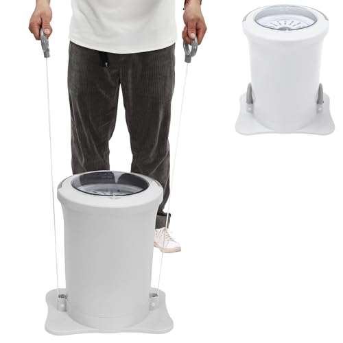 Secadora de ropa manual, deshidratador de ropa no eléctrico, secadora centrífuga con cordón giratorio, secadora manual portátil con tubo de drenaje, secadora de ropa, para apartamentos y dormitorios(W