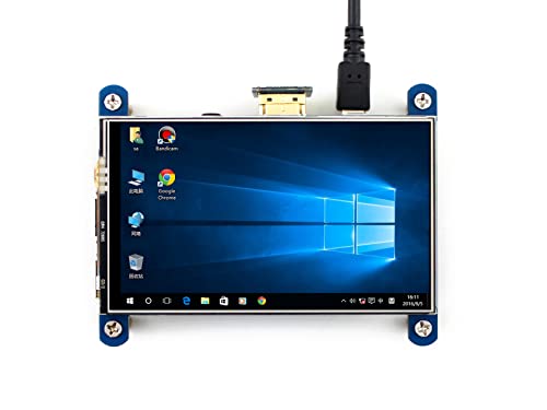 Image of waveshare 4 inch HDMI LCD IPS Display 800x480 Resolution Resistive Touch Screen Interface for Raspberry Pi 4 B /3 B /3 B+ /2 B /B+ /B Zero W