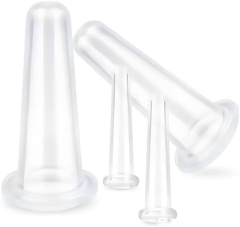 4Pcs Transparent Massage Cupping Set Silicone Mini Facial Cups Face Massager Helper Skin Care Neck Back Eyes Massaging Cup, Manual Back Massagers, Silicone Cupping Set image 5