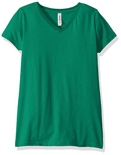 AquaGuard Women's Fine Jersey V-Neck Longer Length T-Shirt-3 Pack, Kelly, X-Small